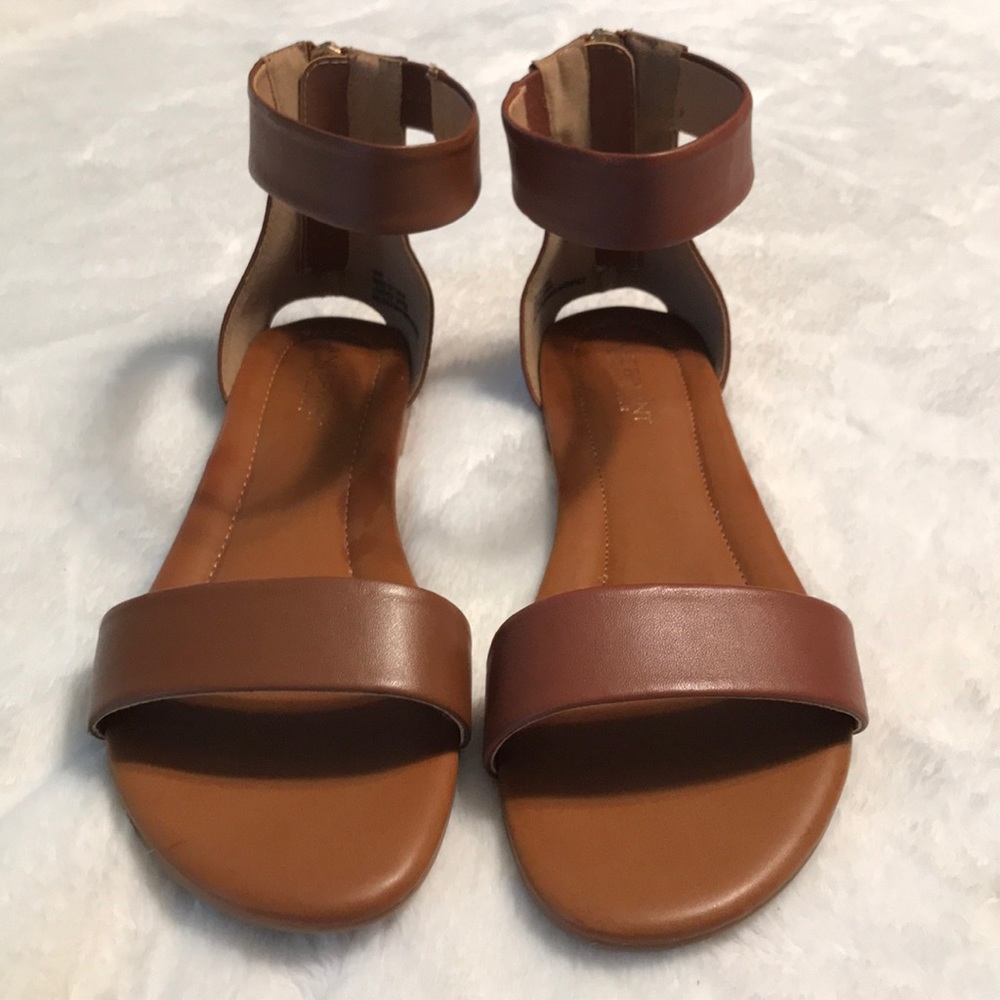 Cognac leather sandals